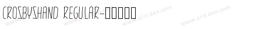 CrosbysHand Regular字体转换